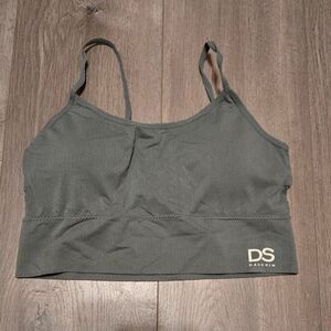 Women's Danskin Seamless Green Sports Athleisure Bralette Bra Large